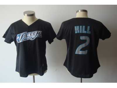 MLB Women Jerseys toronto blue jays #2 hill black