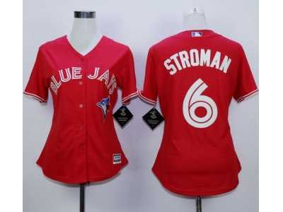 Women Mlb Toronto Blue Jays #6 Marcus Stroman Red jerseys