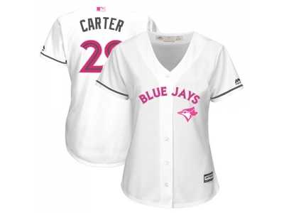 Women's Toronto Blue Jays #29 Joe Carter White Mother's Day Cool Base Stitched MLB Jersey