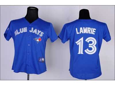 women mlb jerseys toronto blue jays #13 lawrie blue