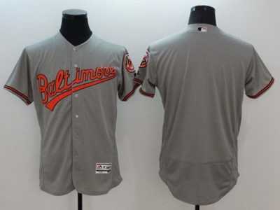 Baltimore Orioles Blank Grey Flexbase Authentic Collection Stitched Baseball Jersey