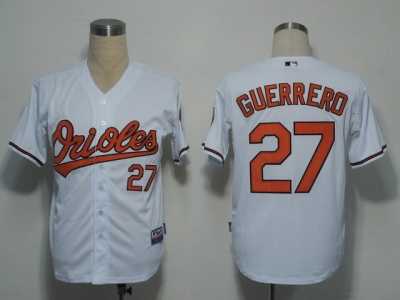 MLB Baltimore Orioles #27 Guerrero White[Cool Base]