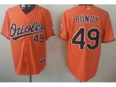 MLB Baltimore Orioles #49 Dylan Bundy Orange Jersey