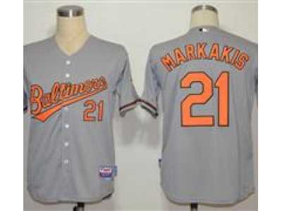 MLB Jerseys Baltimore Orioles #21 Nick Markakis grey[Cool Base]