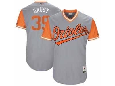 Men's 2017 Little League World Series Orioles Kevin Gausman #39 Gausy Gray Jersey