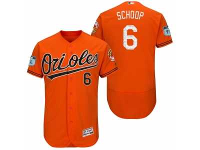 Men's Baltimore Orioles #6 Jonathan Schoop 2017 Spring Training Flex Base Authentic Collection Stitched Baseball Jersey