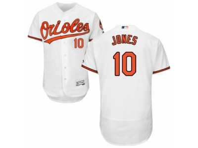 Men's Majestic Baltimore Orioles #10 Adam Jones White Flexbase Authentic Collection MLB Jersey