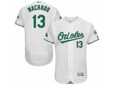 Men's Majestic Baltimore Orioles #13 Manny Machado White Celtic Flexbase Authentic Collection MLB Jersey