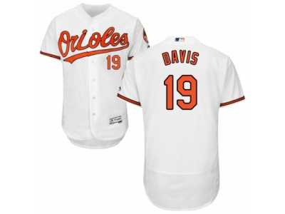 Men's Majestic Baltimore Orioles #19 Chris Davis White Flexbase Authentic Collection MLB Jersey
