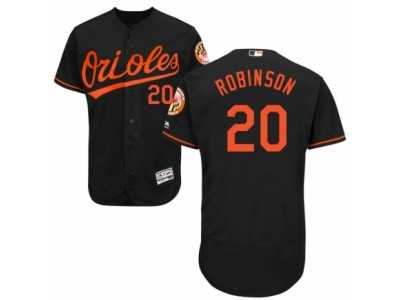 Men's Majestic Baltimore Orioles #20 Frank Robinson Black Flexbase Authentic Collection MLB Jersey