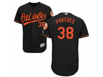 Men's Majestic Baltimore Orioles #38 Jimmy Paredes Black Flexbase Authentic Collection MLB Jersey