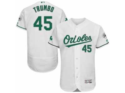 Men's Majestic Baltimore Orioles #45 Mark Trumbo White Celtic Flexbase Authentic Collection MLB Jersey