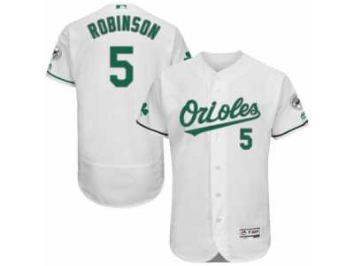 Men's Majestic Baltimore Orioles #5 Brooks Robinson White Celtic Flexbase Authentic Collection MLB Jersey