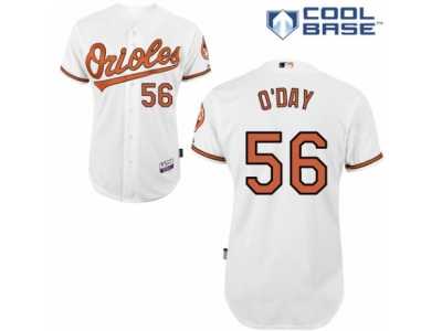 Men's Majestic Baltimore Orioles #56 Darren O'Day Authentic White Home Cool Base MLB Jersey