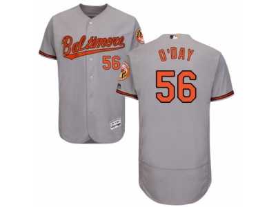 Men's Majestic Baltimore Orioles #56 Darren O'Day Grey Flexbase Authentic Collection MLB Jersey