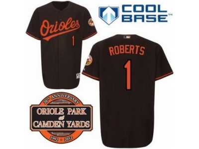mlb Baltimore Orioles #1 Brian Roberts Black Cool Base[20th Anniversary Patch]