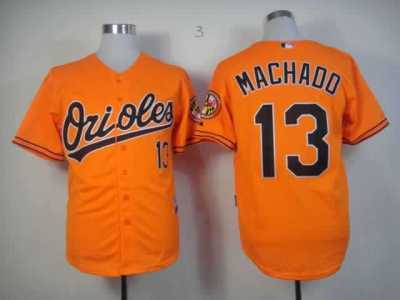 mlb jerseys baltimore orioles #13 machado orange