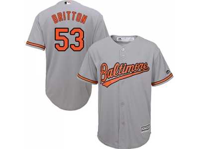 Youth Baltimore Orioles #53 Zach Britton Grey Cool Base Stitched MLB Jersey
