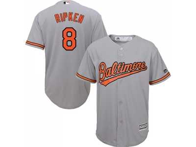 Youth Baltimore Orioles #8 Cal Ripken Grey Cool Base Stitched MLB Jersey