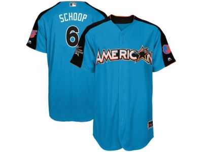 Youth Majestic Baltimore Orioles #6 Jonathan Schoop Replica Blue American League 2017 MLB All-Star MLB Jersey