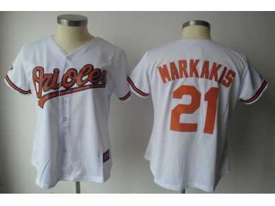 MLB Women Jerseys Baltimore Orioles #21 markakis white