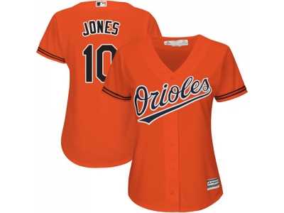 Women's Baltimore Orioles #10 Adam Jones Orange Alternate Stitched MLB Jersey