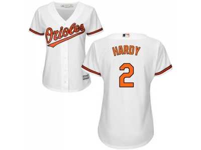 Women's Baltimore Orioles #2 J.J. Hardy White Home Stitched MLB Jersey