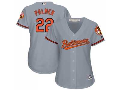 Women's Baltimore Orioles #22 Jim Palmer Grey Road Stitched MLB Jersey