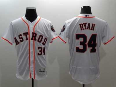 Houston Astros #34 Nolan Ryan White Flexbase Authentic Collection Stitched Baseball Jersey