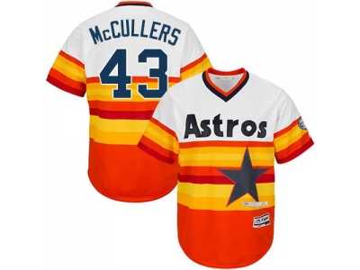 Houston Astros #43 Lance McCullers White Orange Flexbase Authentic Collection Cooperstown Stitched MLB Jersey