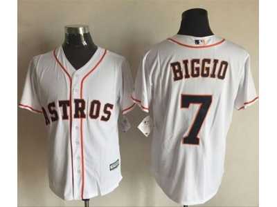 Houston Astros #7 Craig Biggio White New Cool Base Stitched MLB Jersey