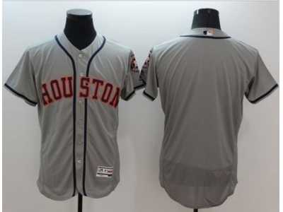 Houston Astros Blank Grey Flexbase Authentic Collection Stitched Baseball Jersey