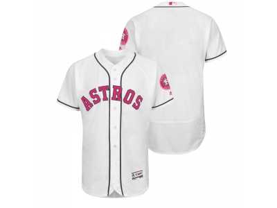 Houston Astros Blank White Home 2016 Mother's Day Flex Base Jersey