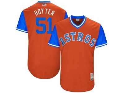 Men's 2017 Little League World Series Astros #51 James Hoyt Hoyter Orange Jersey
