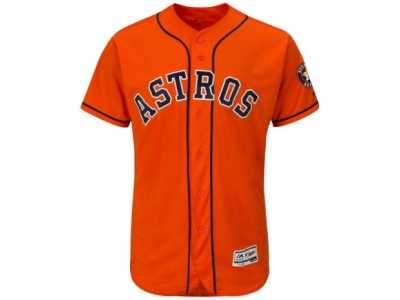 Men's Houston Astros Majestic Alternate Blank Orange Flex Base Authentic Collection Team Jersey