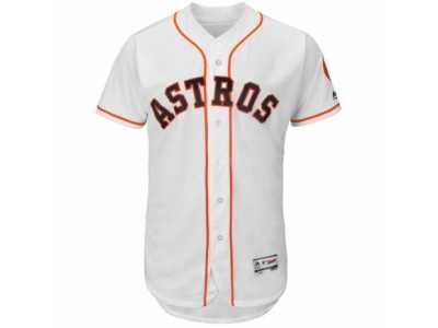Men's Houston Astros Majestic Home Blank White Flex Base Authentic Collection Team Jersey