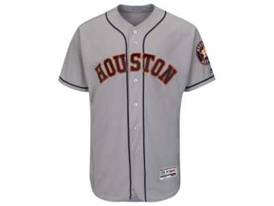 Men's Houston Astros Majestic Road Blank Gray Flex Base Authentic Collection Team Jersey