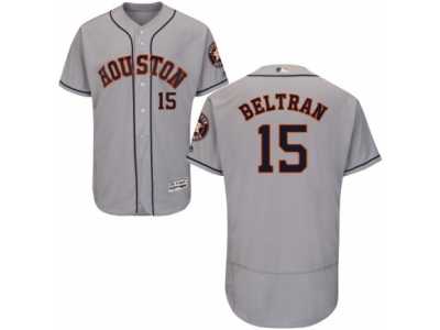 Men's Majestic Houston Astros #15 Carlos Beltran Grey Flexbase Authentic Collection MLB Jersey