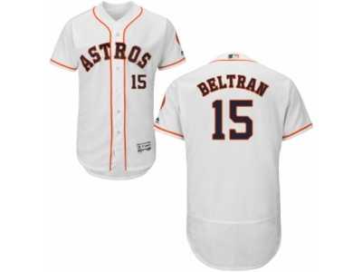 Men's Majestic Houston Astros #15 Carlos Beltran White Flexbase Authentic Collection MLB Jersey