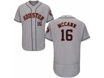 Men's Majestic Houston Astros #16 Brian McCann Grey Flexbase Authentic Collection MLB Jersey