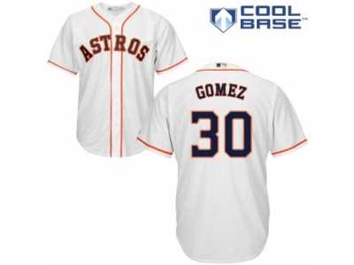 Men's Majestic Houston Astros #30 Carlos Gomez Replica White Home Cool Base MLB Jersey