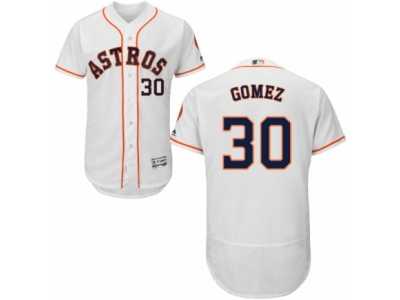 Men's Majestic Houston Astros #30 Carlos Gomez White Flexbase Authentic Collection MLB Jersey