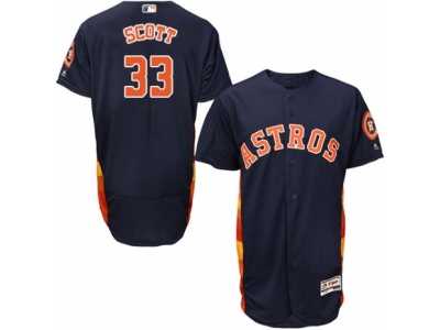Men's Majestic Houston Astros #33 Mike Scott Navy Blue Flexbase Authentic Collection MLB Jersey