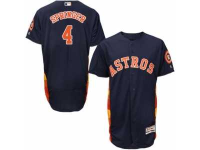 Men's Majestic Houston Astros #4 George Springer Navy Blue Flexbase Authentic Collection MLB Jersey