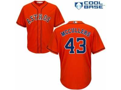 Men's Majestic Houston Astros #43 Lance McCullers Authentic Orange Alternate Cool Base MLB Jersey