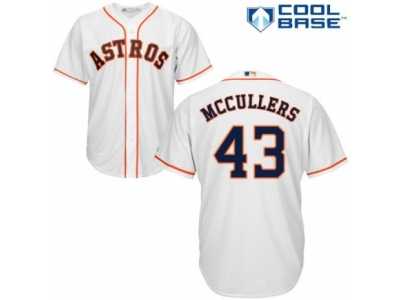 Men's Majestic Houston Astros #43 Lance McCullers Authentic White Home Cool Base MLB Jersey