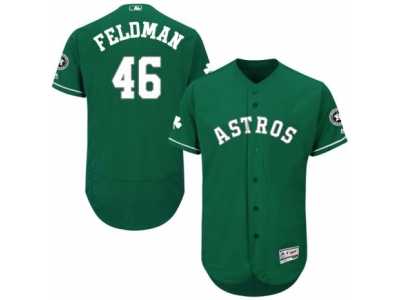 Men\'s Majestic Houston Astros #46 Scott Feldman Green Celtic Flexbase Authentic Collection MLB Jersey