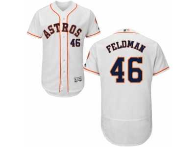 Men's Majestic Houston Astros #46 Scott Feldman White Flexbase Authentic Collection MLB Jersey