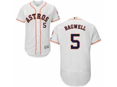 Men's Majestic Houston Astros #5 Jeff Bagwell White Flexbase Authentic Collection MLB Jersey