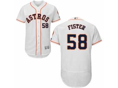 Men's Majestic Houston Astros #58 Doug Fister White Flexbase Authentic Collection MLB Jersey